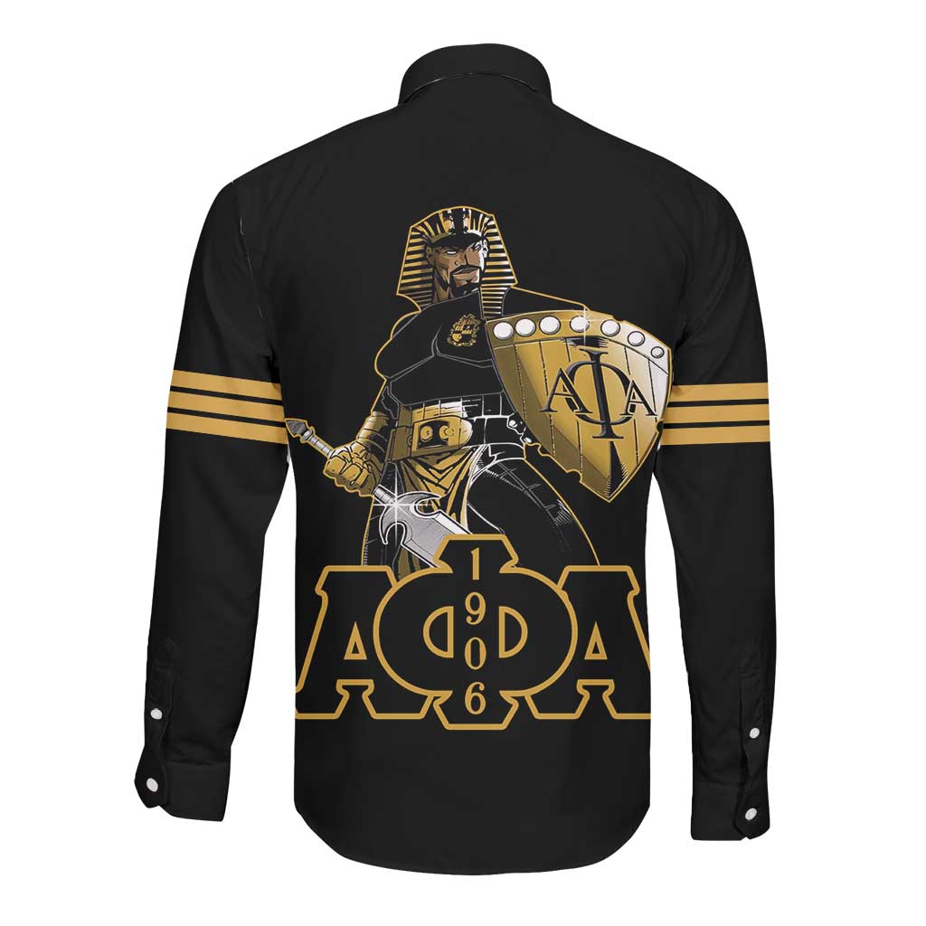 Sphinx Design Alpha Phi Alpha Hoodie Long Sleeve Button Shirt Stylish Fraternity