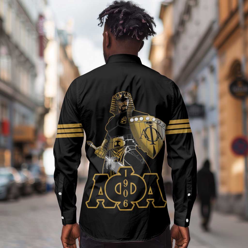Sphinx Design Alpha Phi Alpha Hoodie Long Sleeve Button Shirt Stylish Fraternity
