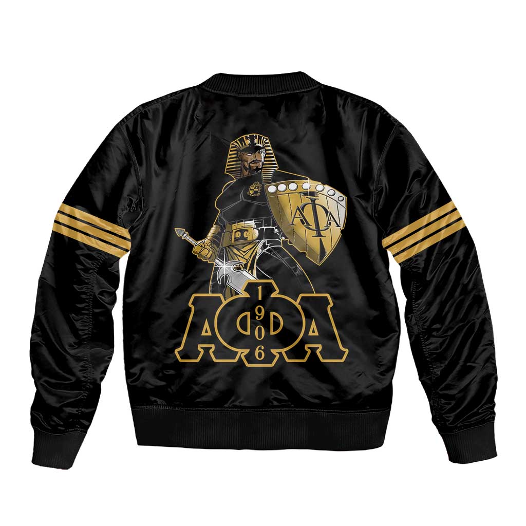 Sphinx Design Alpha Phi Alpha Hoodie Sleeve Zip Bomber Jacket Stylish Fraternity