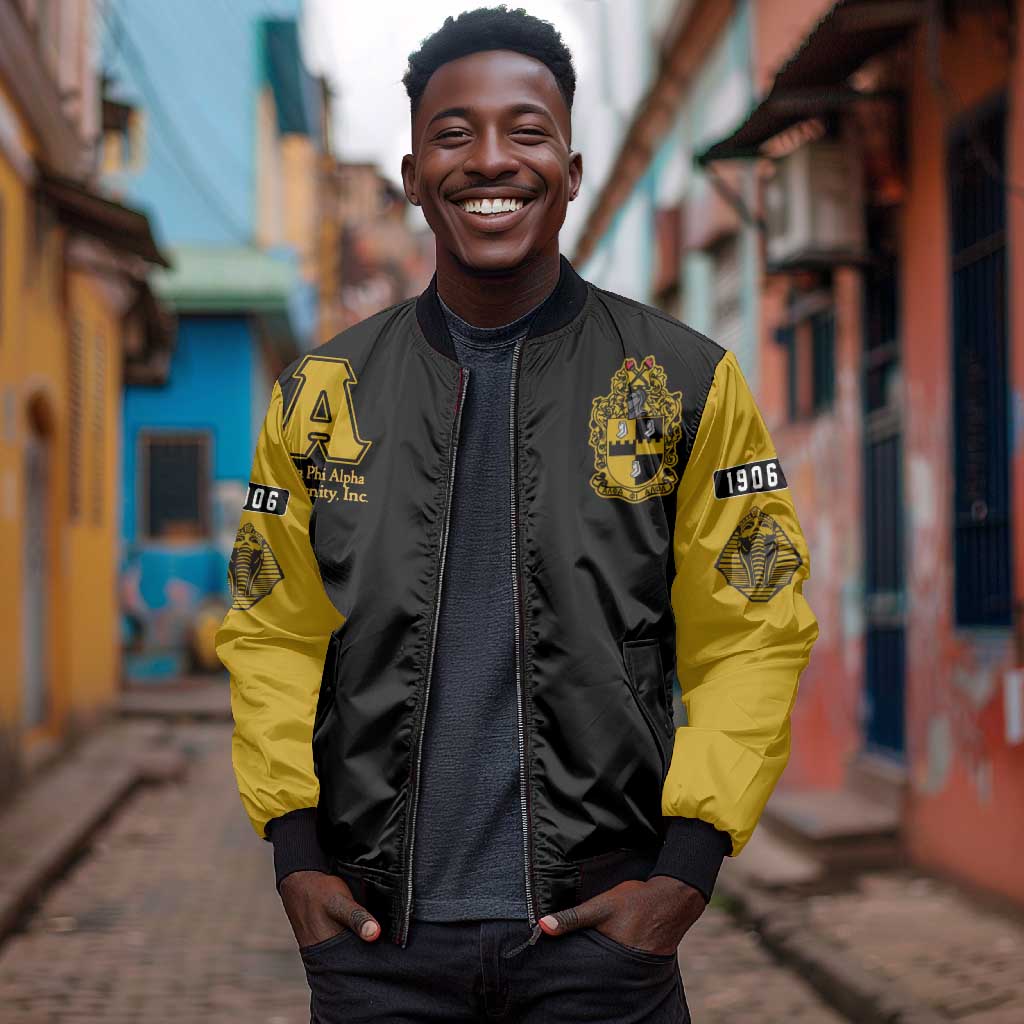 Alpha Phi Alpha Varsity Bomber Jacket Greek Letter Apparel