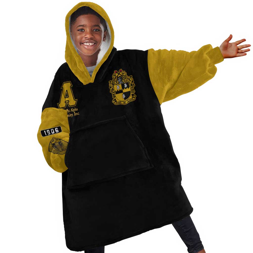 Alpha Phi Alpha Varsity Kid Wearable Blanket Hoodie Greek Letter Apparel
