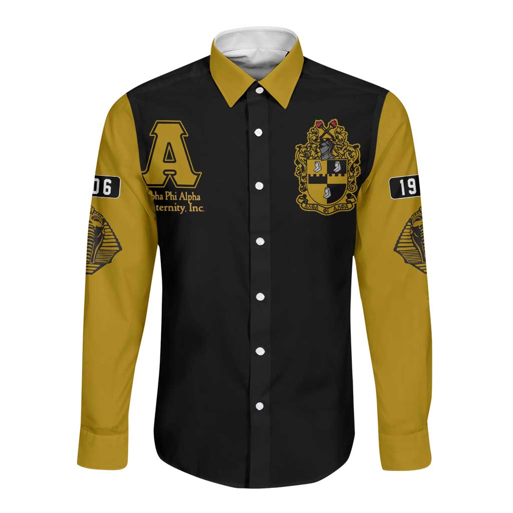Alpha Phi Alpha Varsity Long Sleeve Button Shirt Greek Letter Apparel