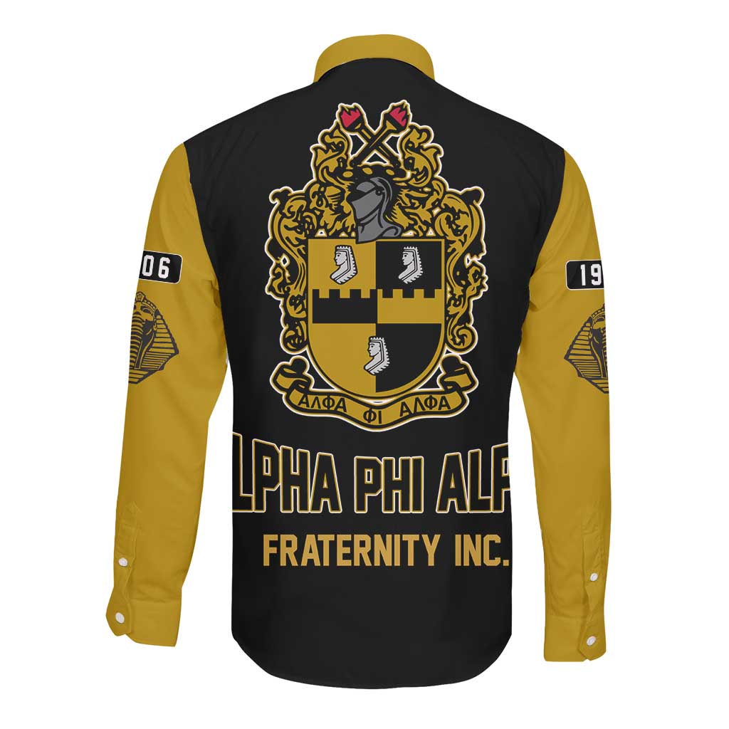 Alpha Phi Alpha Varsity Long Sleeve Button Shirt Greek Letter Apparel