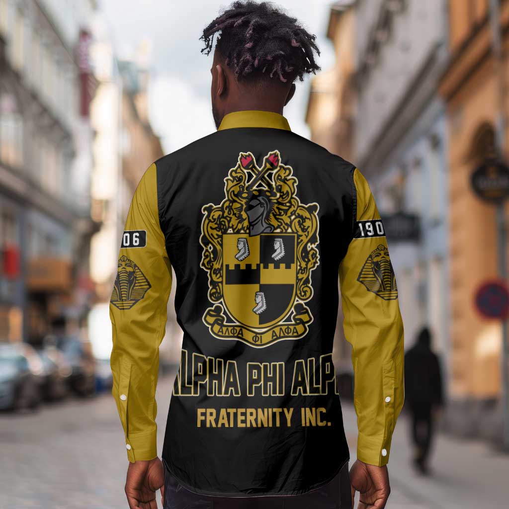Alpha Phi Alpha Varsity Long Sleeve Button Shirt Greek Letter Apparel