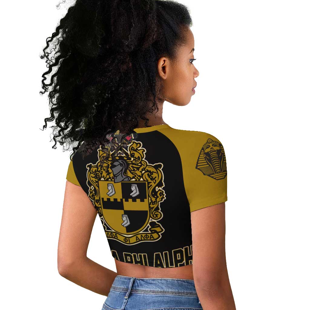 Alpha Phi Alpha Varsity Raglan Cropped T shirt Greek Letter Apparel