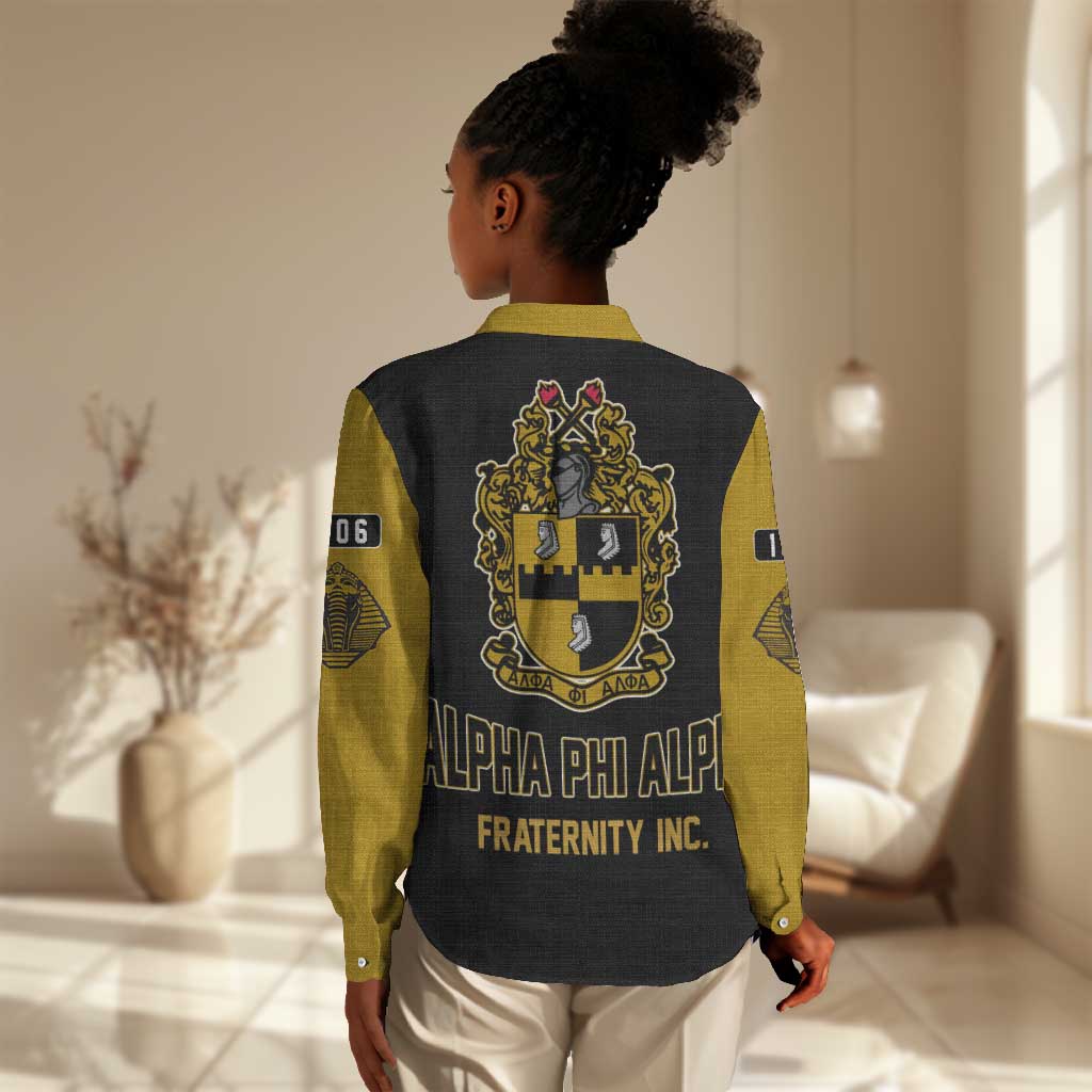 Alpha Phi Alpha Varsity Women Casual Shirt Greek Letter Apparel