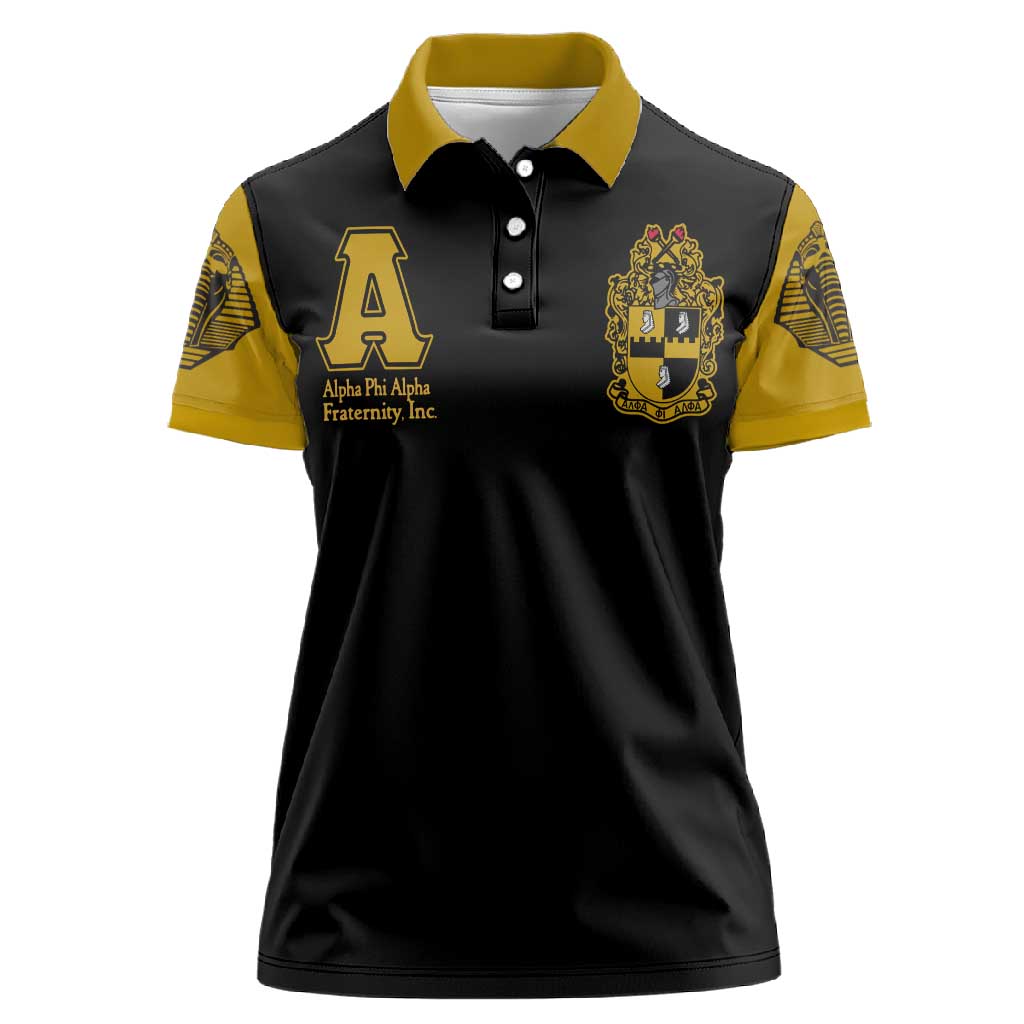 Alpha Phi Alpha Varsity Women Polo Shirt Greek Letter Apparel