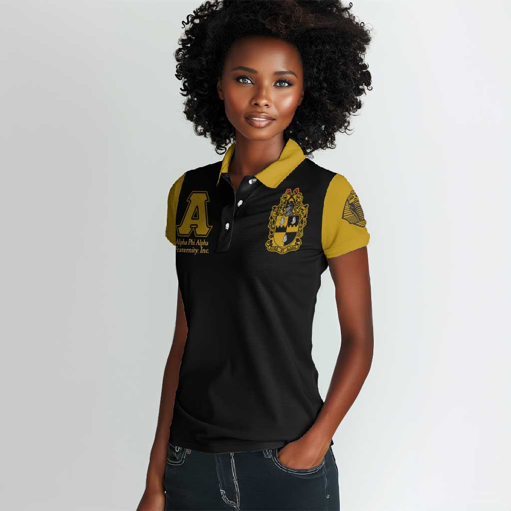 Alpha Phi Alpha Varsity Women Polo Shirt Greek Letter Apparel