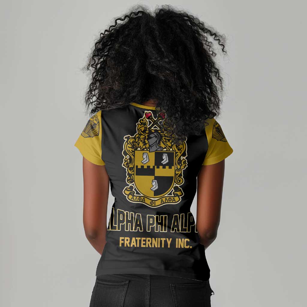 Alpha Phi Alpha Varsity Women V-Neck T-Shirt Greek Letter Apparel