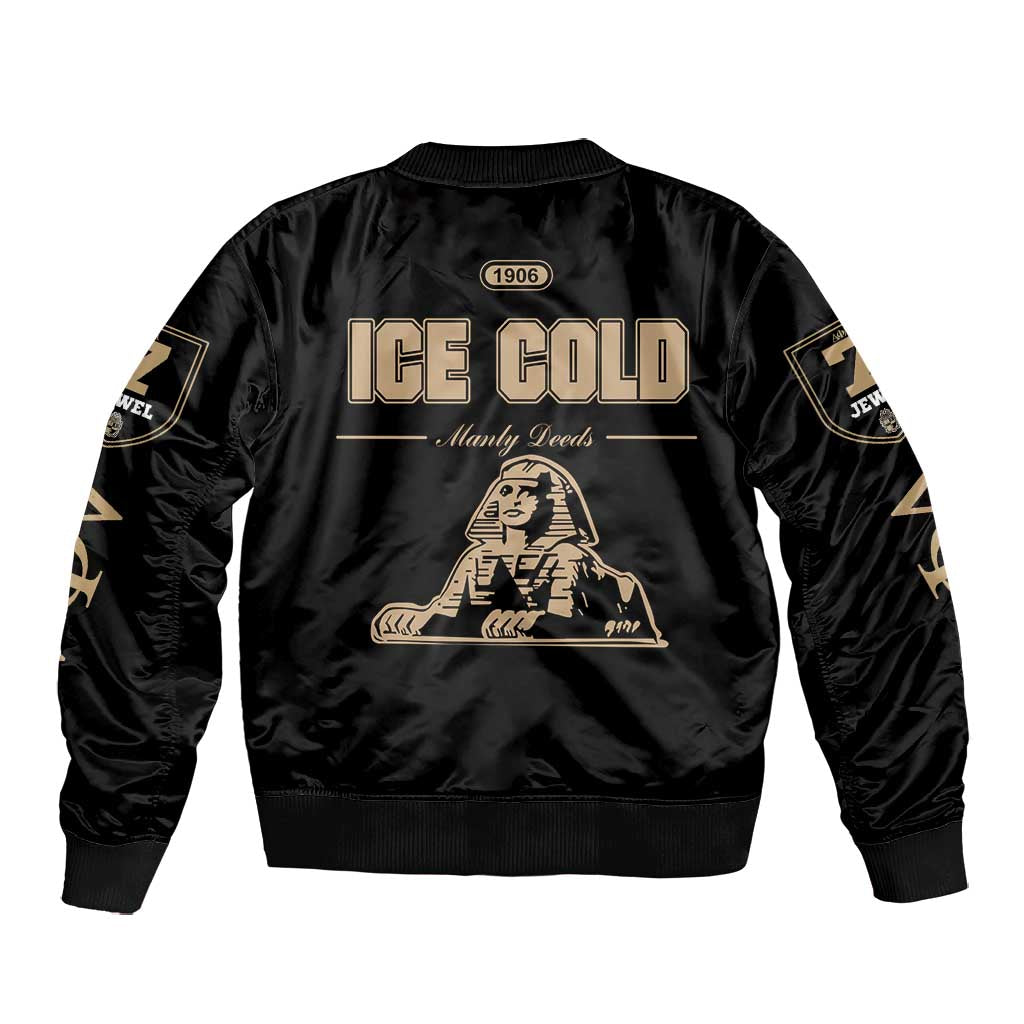 1906 Ice Cold Alpha Phi Alpha Giz Bomber Jacket Classic Fraternity
