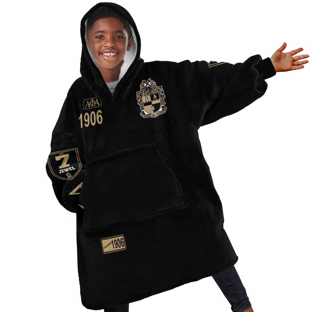 1906 Ice Cold Alpha Phi Alpha Giz Kid Wearable Blanket Hoodie Classic Fraternity
