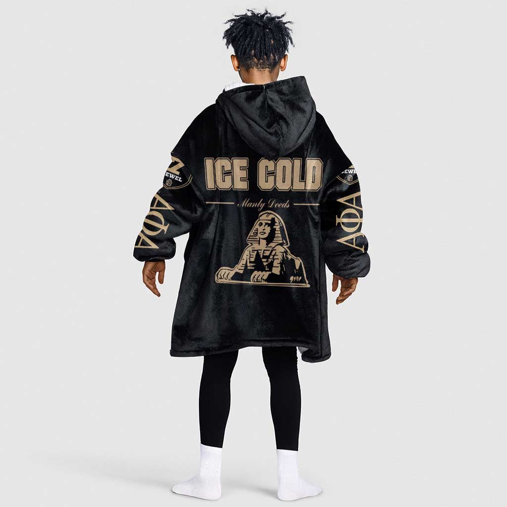 1906 Ice Cold Alpha Phi Alpha Giz Kid Wearable Blanket Hoodie Classic Fraternity