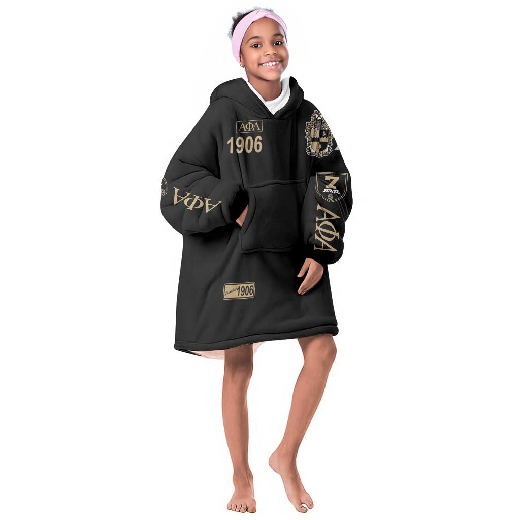 1906 Ice Cold Alpha Phi Alpha Giz Kid Wearable Blanket Hoodie Classic Fraternity