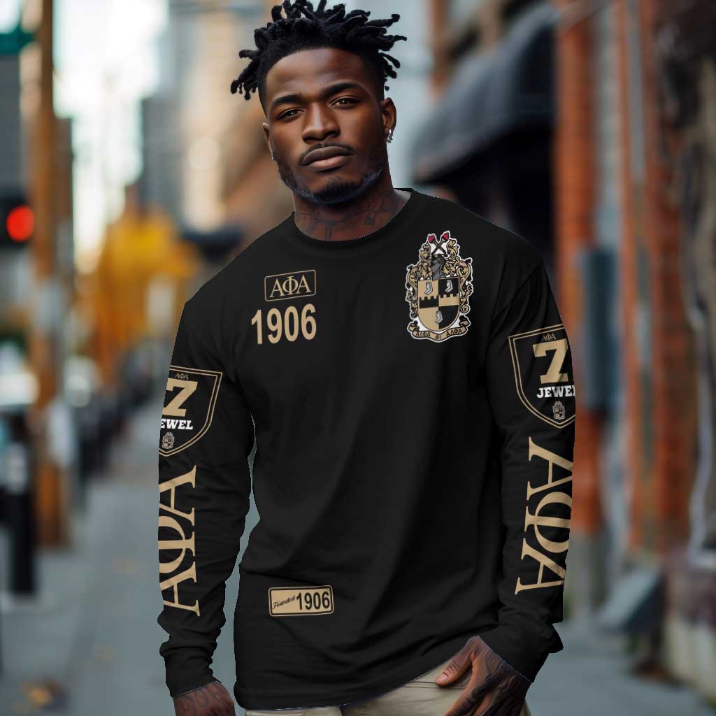 1906 Ice Cold Alpha Phi Alpha Giz Long Sleeve Shirt Classic Fraternity