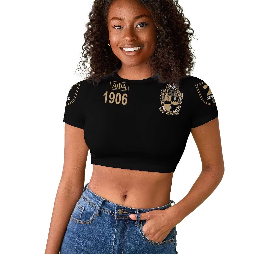 1906 Ice Cold Alpha Phi Alpha Giz Raglan Cropped T shirt Classic Fraternity