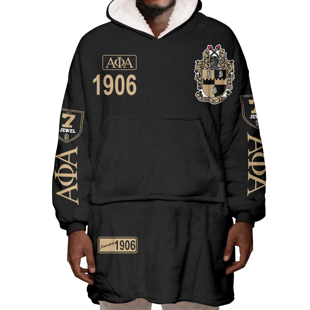 1906 Ice Cold Alpha Phi Alpha Giz Wearable Blanket Hoodie Classic Fraternity