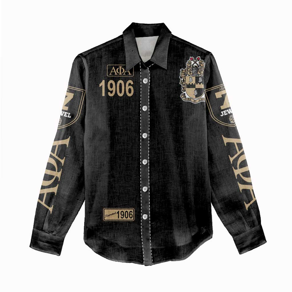 1906 Ice Cold Alpha Phi Alpha Giz Women Casual Shirt Classic Fraternity
