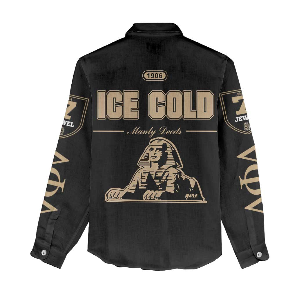 1906 Ice Cold Alpha Phi Alpha Giz Women Casual Shirt Classic Fraternity
