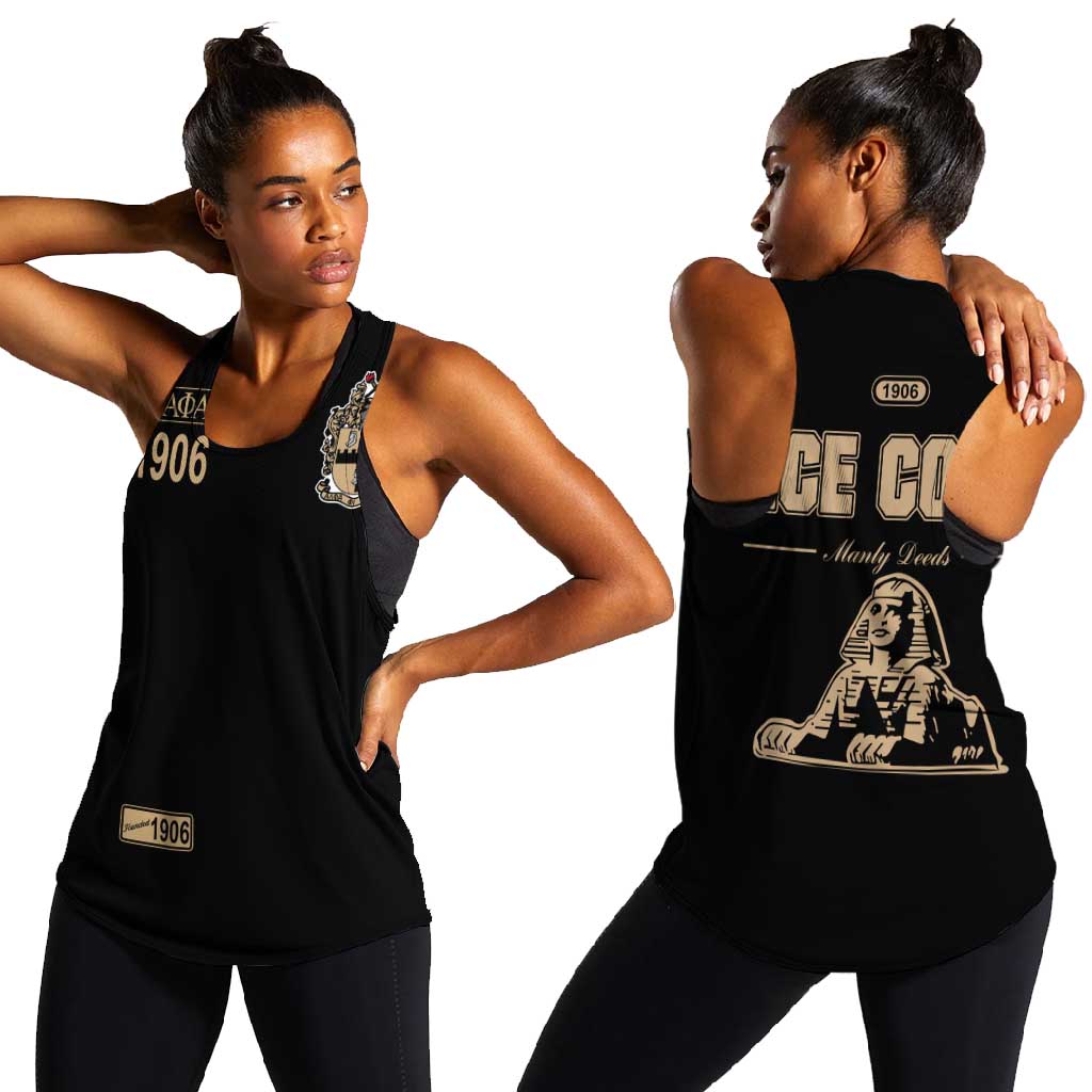1906 Ice Cold Alpha Phi Alpha Giz Women Racerback Tank Classic Fraternity