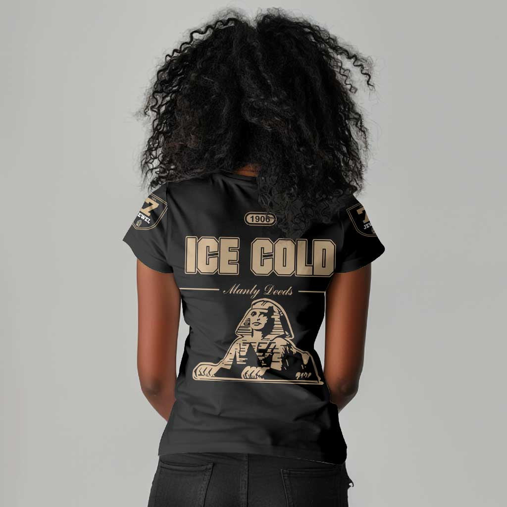 1906 Ice Cold Alpha Phi Alpha Giz Women V-Neck T-Shirt Classic Fraternity