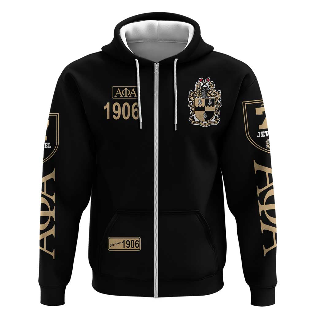 1906 Ice Cold Alpha Phi Alpha Giz Zip Hoodie Classic Fraternity