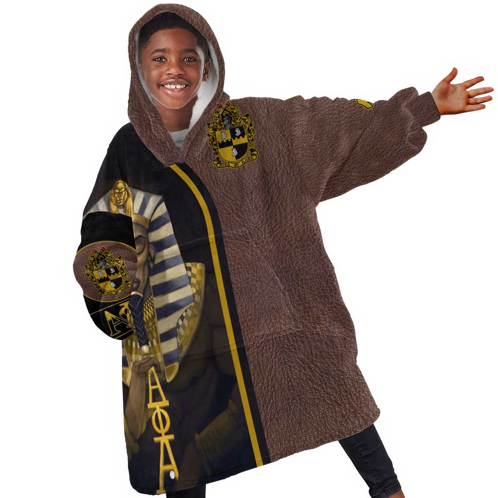 Alpha Phi Alpha 1906 King Pharaoh Kid Wearable Blanket Hoodie Stylish Fraternity