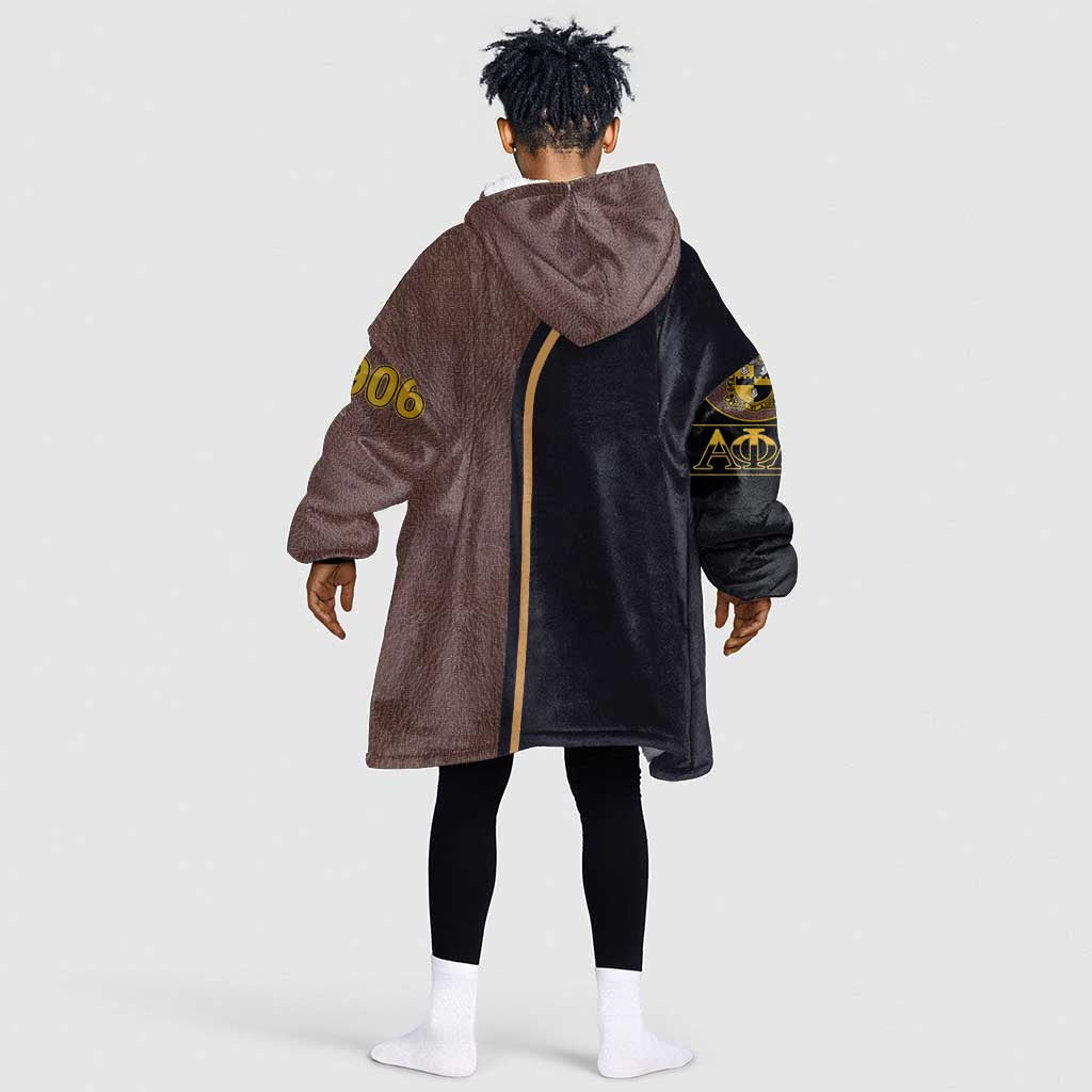 Alpha Phi Alpha 1906 King Pharaoh Kid Wearable Blanket Hoodie Stylish Fraternity