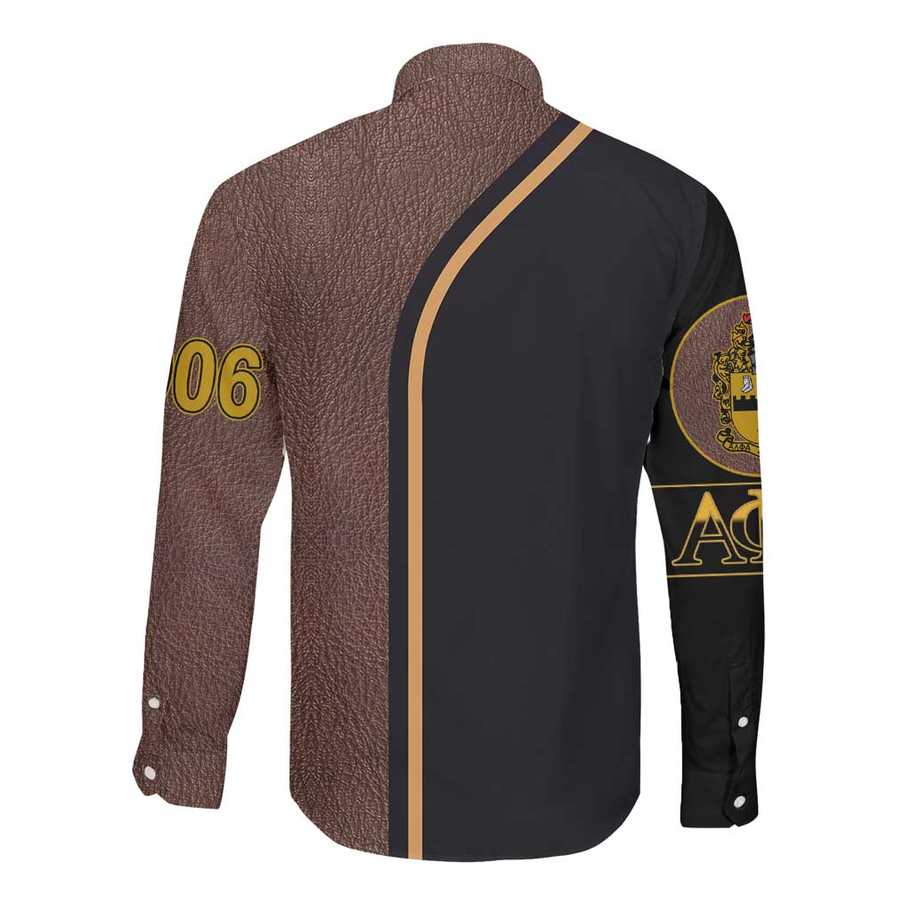 Alpha Phi Alpha 1906 King Pharaoh Long Sleeve Button Shirt Stylish Fraternity