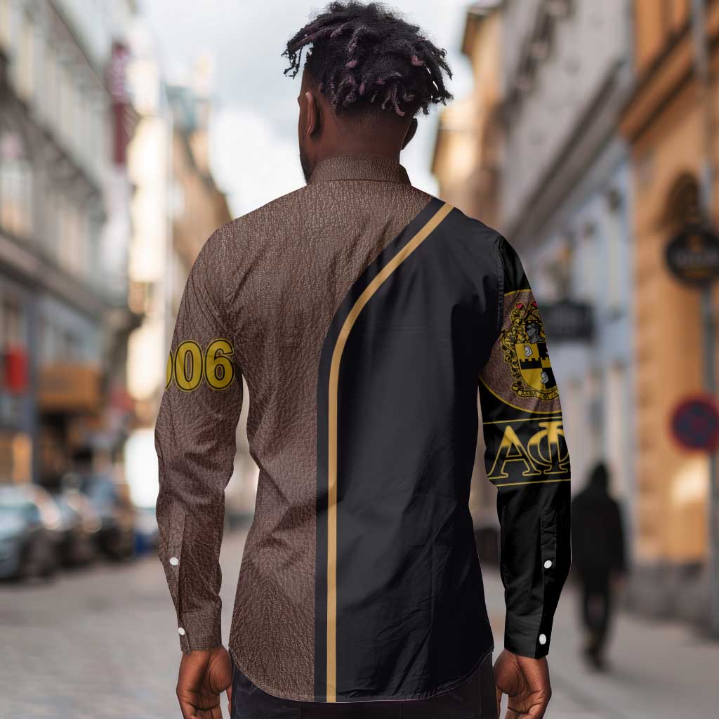 Alpha Phi Alpha 1906 King Pharaoh Long Sleeve Button Shirt Stylish Fraternity