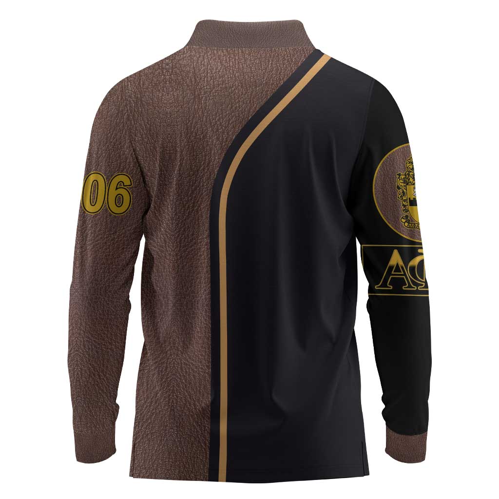 Alpha Phi Alpha 1906 King Pharaoh Long Sleeve Polo Shirt Stylish Fraternity