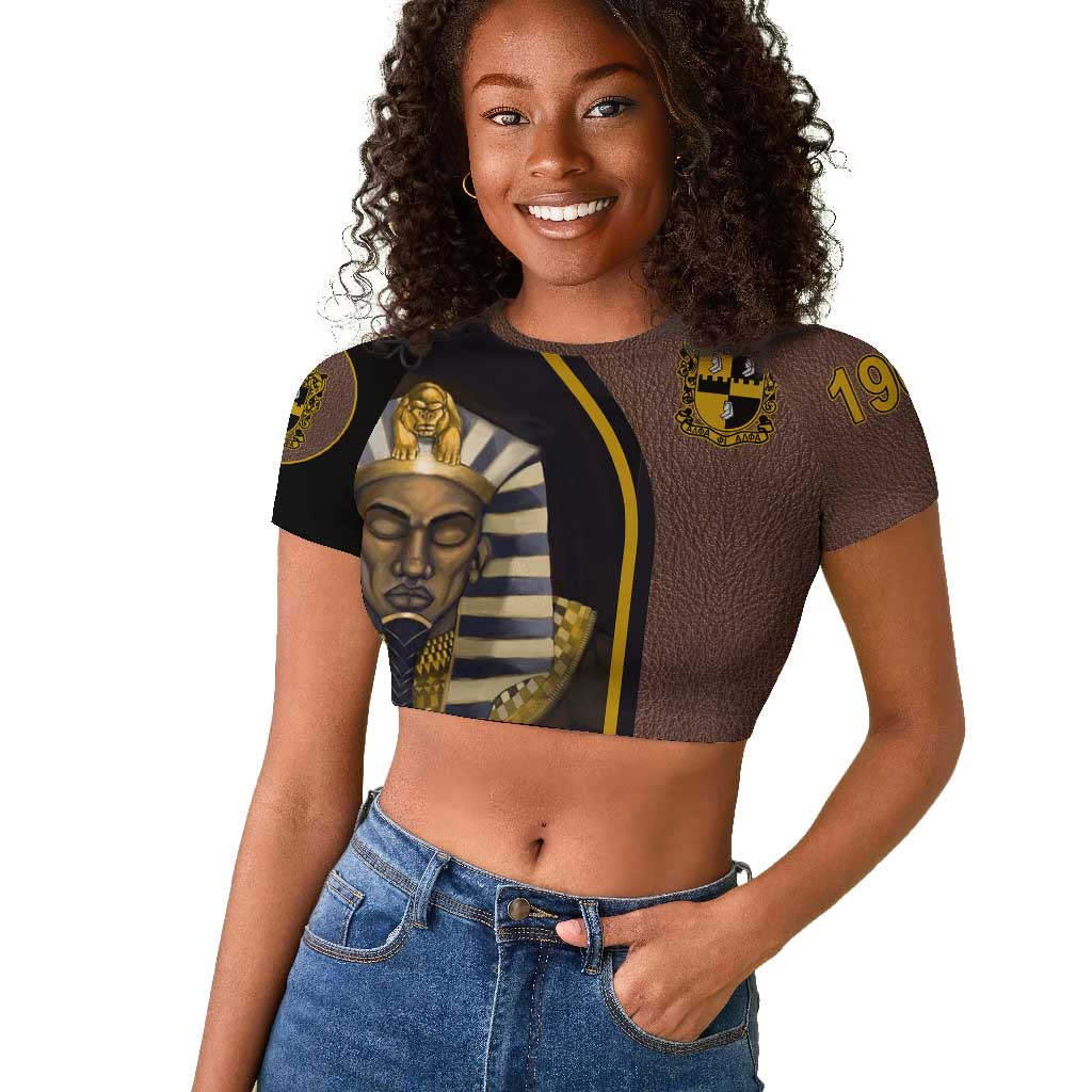Alpha Phi Alpha 1906 King Pharaoh Raglan Cropped T shirt Stylish Fraternity