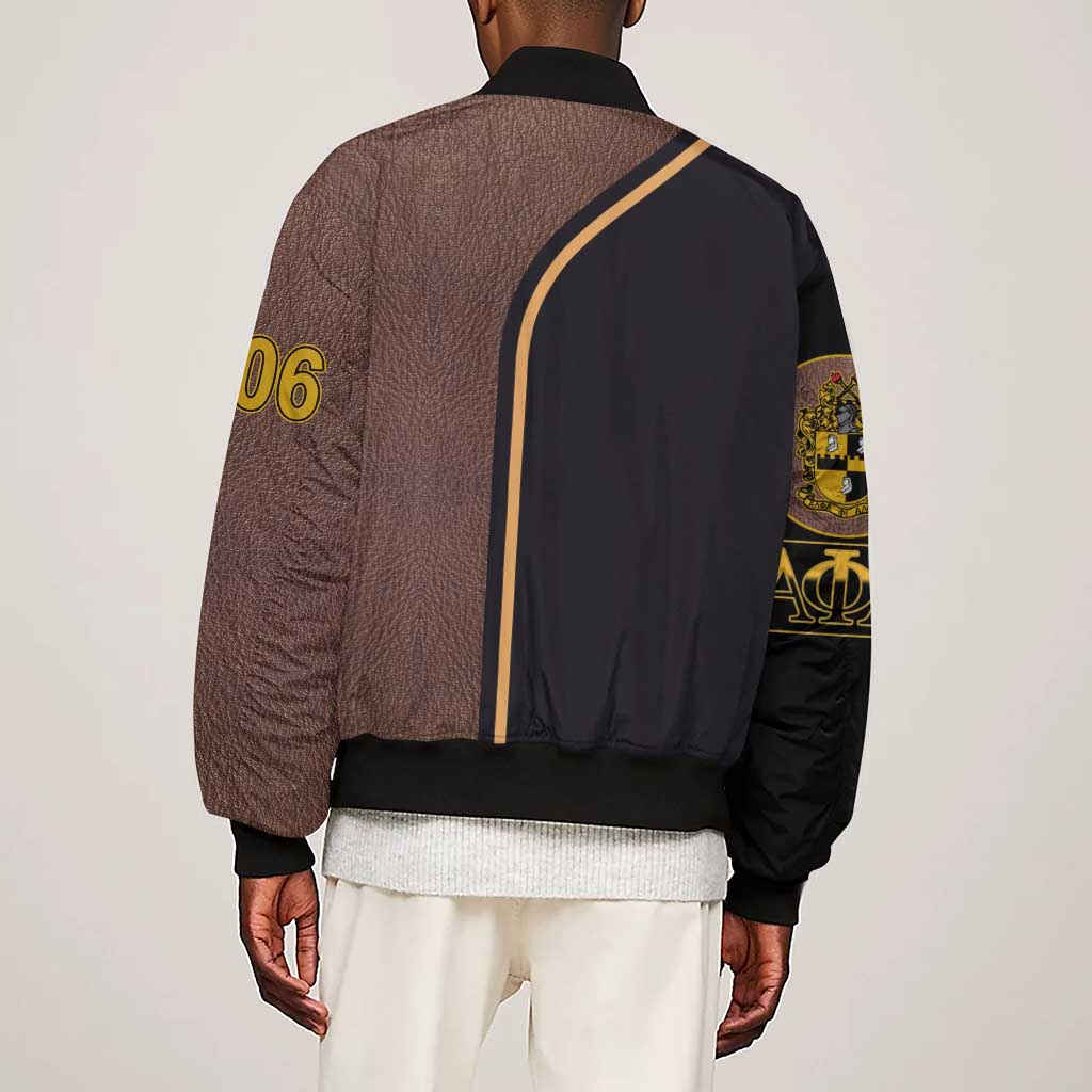 Alpha Phi Alpha 1906 King Pharaoh Sleeve Zip Bomber Jacket Stylish Fraternity