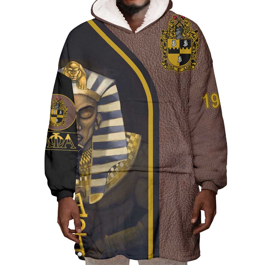 Alpha Phi Alpha 1906 King Pharaoh Wearable Blanket Hoodie Stylish Fraternity