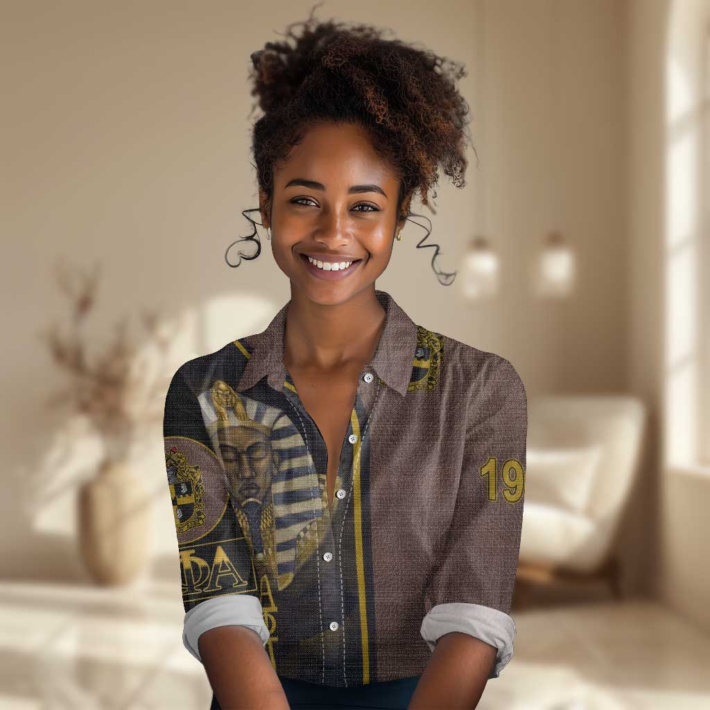 Alpha Phi Alpha 1906 King Pharaoh Women Casual Shirt Stylish Fraternity