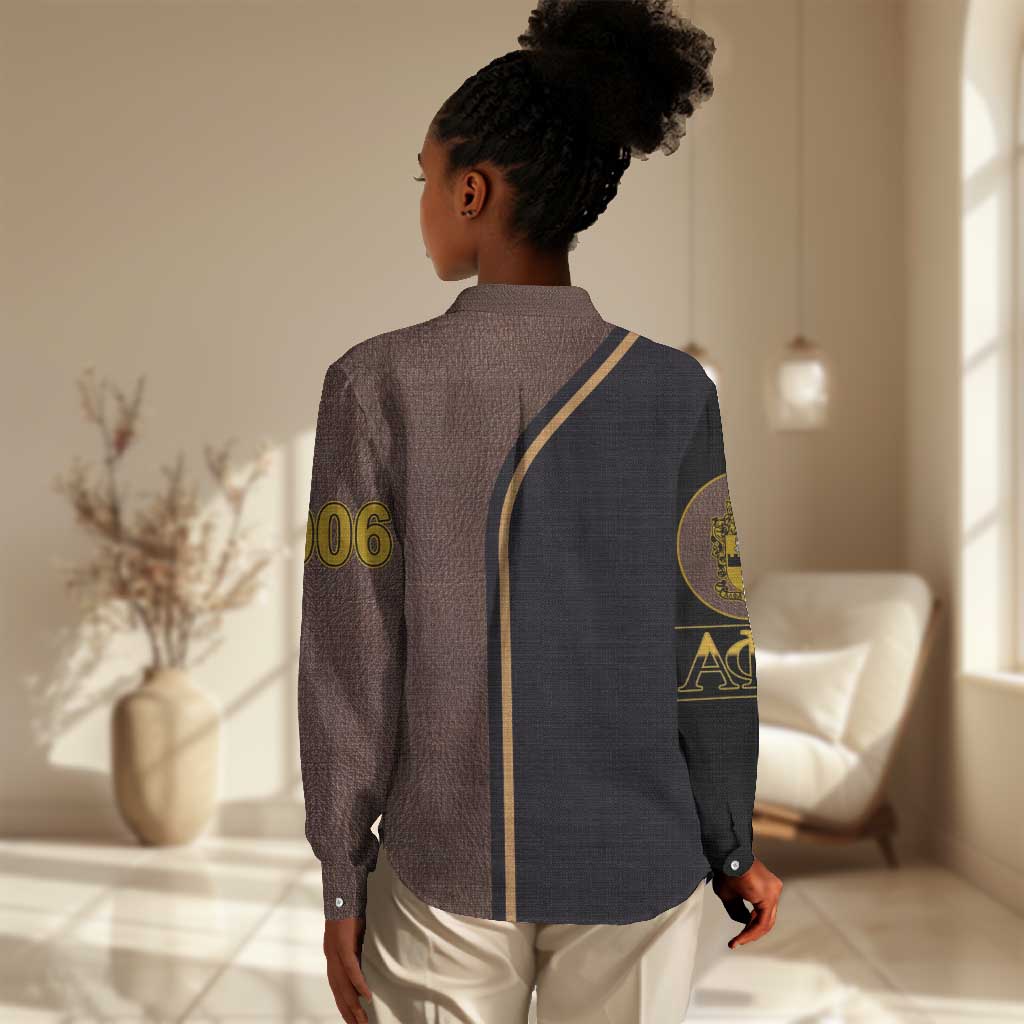 Alpha Phi Alpha 1906 King Pharaoh Women Casual Shirt Stylish Fraternity