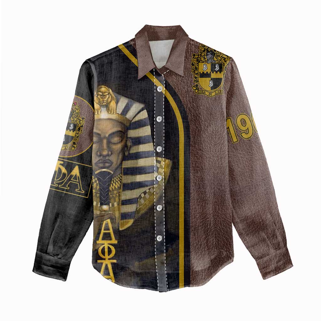 Alpha Phi Alpha 1906 King Pharaoh Women Casual Shirt Stylish Fraternity