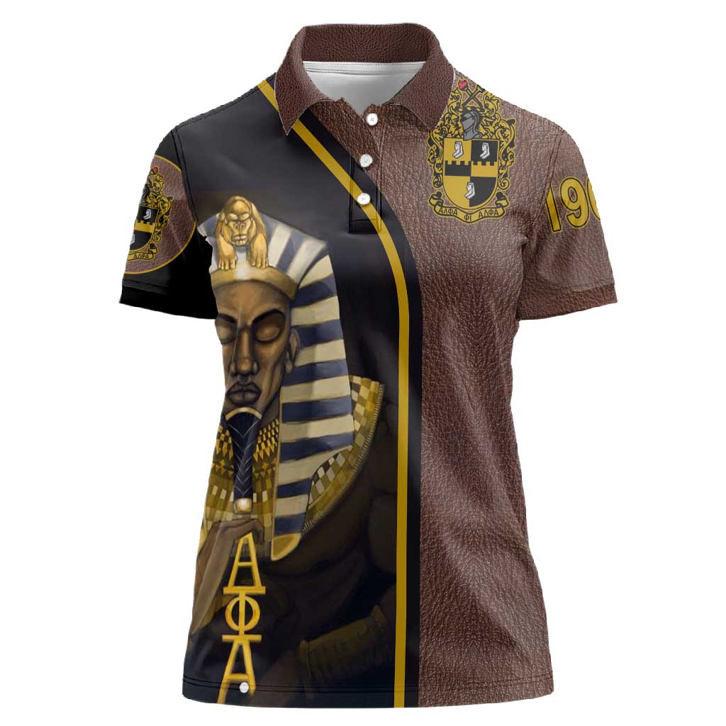 Alpha Phi Alpha 1906 King Pharaoh Women Polo Shirt Stylish Fraternity