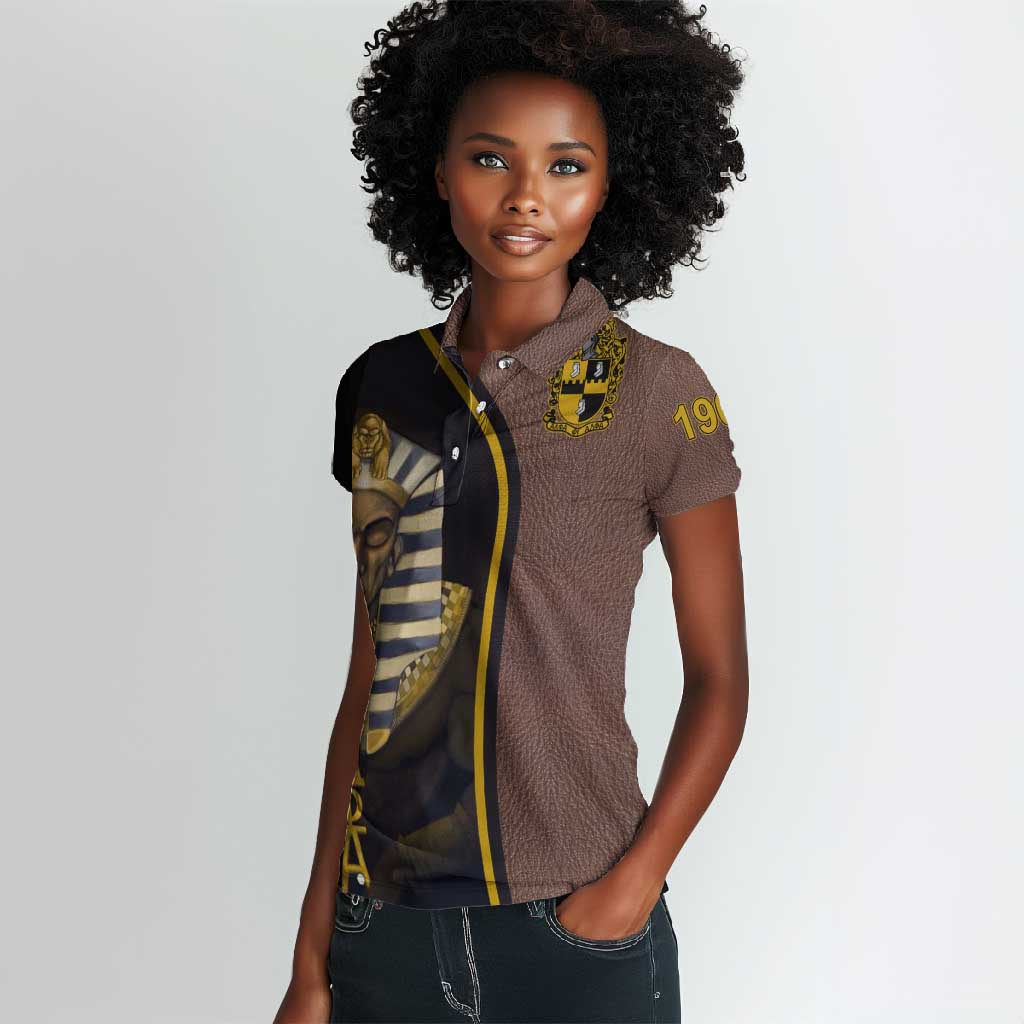 Alpha Phi Alpha 1906 King Pharaoh Women Polo Shirt Stylish Fraternity