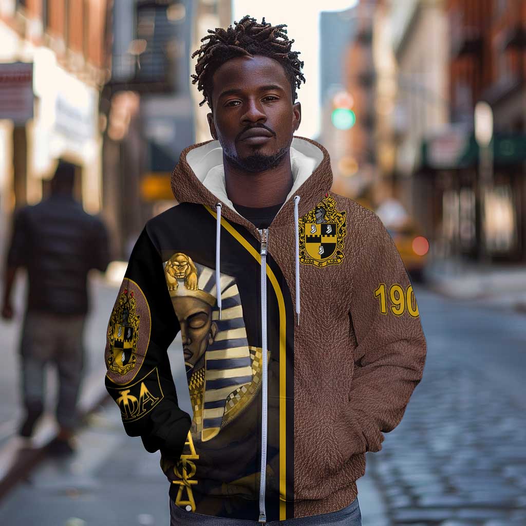 Alpha Phi Alpha 1906 King Pharaoh Zip Hoodie Stylish Fraternity