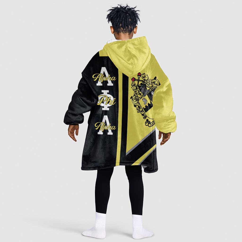 Alpha Phi Alpha Apa Half Concept Kid Wearable Blanket Hoodie Classic Fraternity