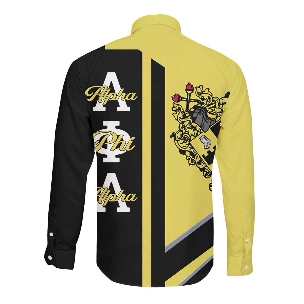 Alpha Phi Alpha Apa Half Concept Long Sleeve Button Shirt Classic Fraternity