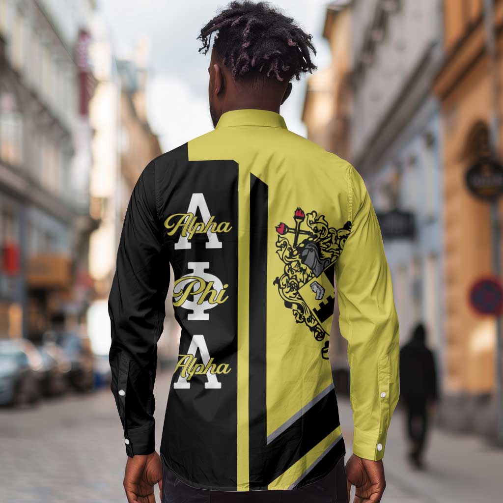 Alpha Phi Alpha Apa Half Concept Long Sleeve Button Shirt Classic Fraternity