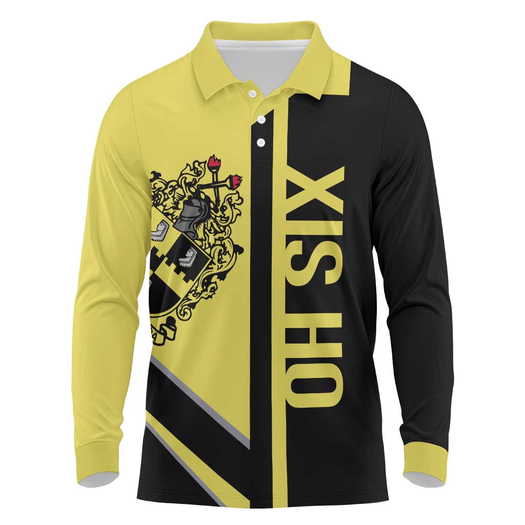 Alpha Phi Alpha Apa Half Concept Long Sleeve Polo Shirt Classic Fraternity