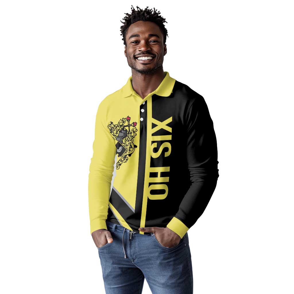 Alpha Phi Alpha Apa Half Concept Long Sleeve Polo Shirt Classic Fraternity
