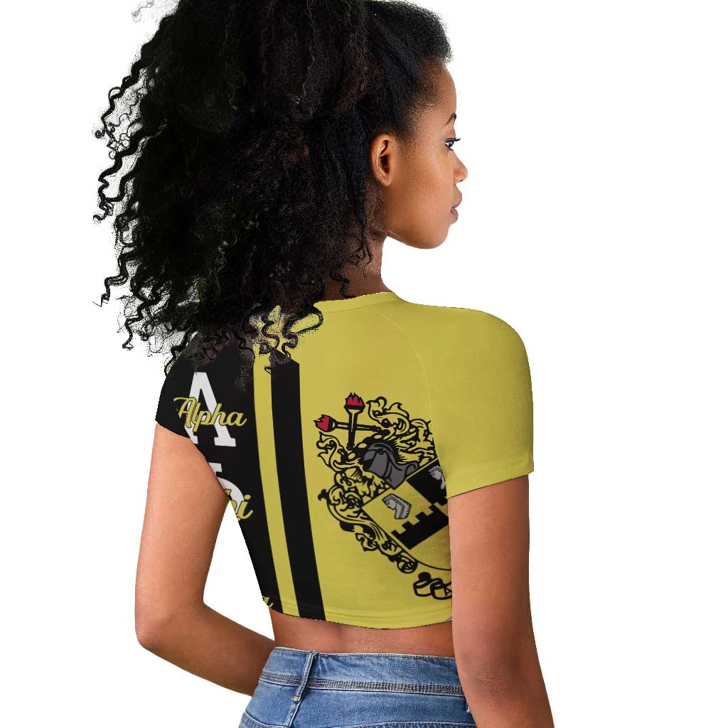 Alpha Phi Alpha Apa Half Concept Raglan Cropped T shirt Classic Fraternity
