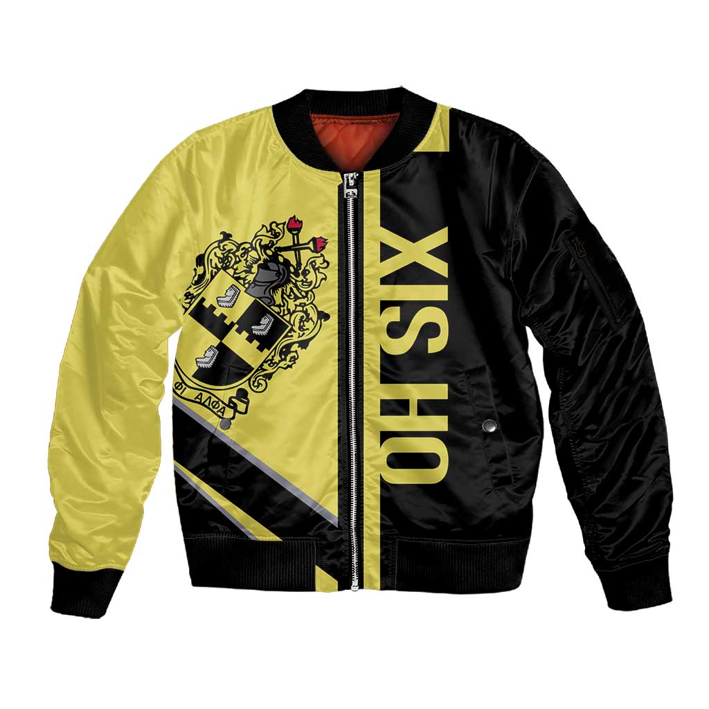 Alpha Phi Alpha Apa Half Concept Sleeve Zip Bomber Jacket Classic Fraternity