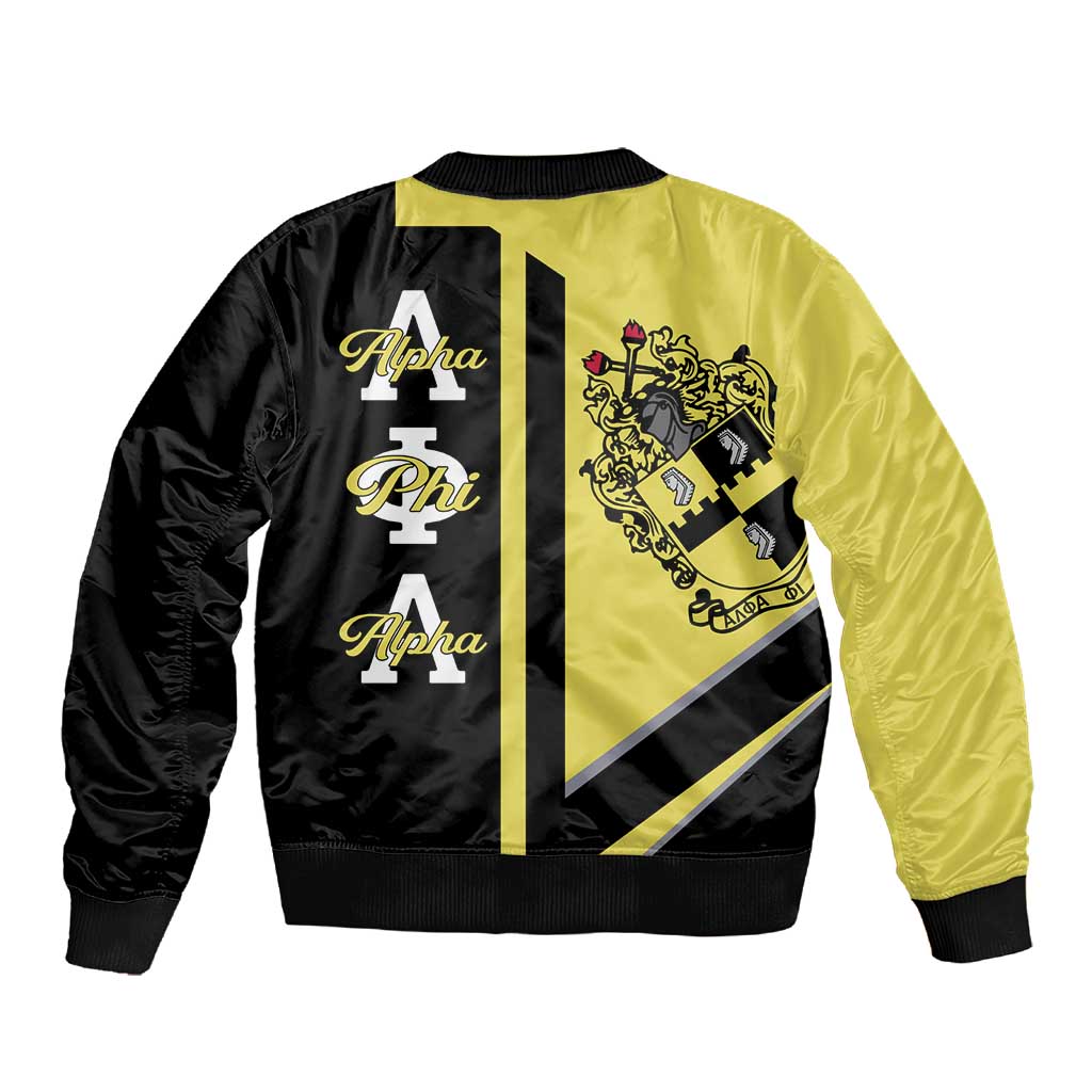 Alpha Phi Alpha Apa Half Concept Sleeve Zip Bomber Jacket Classic Fraternity