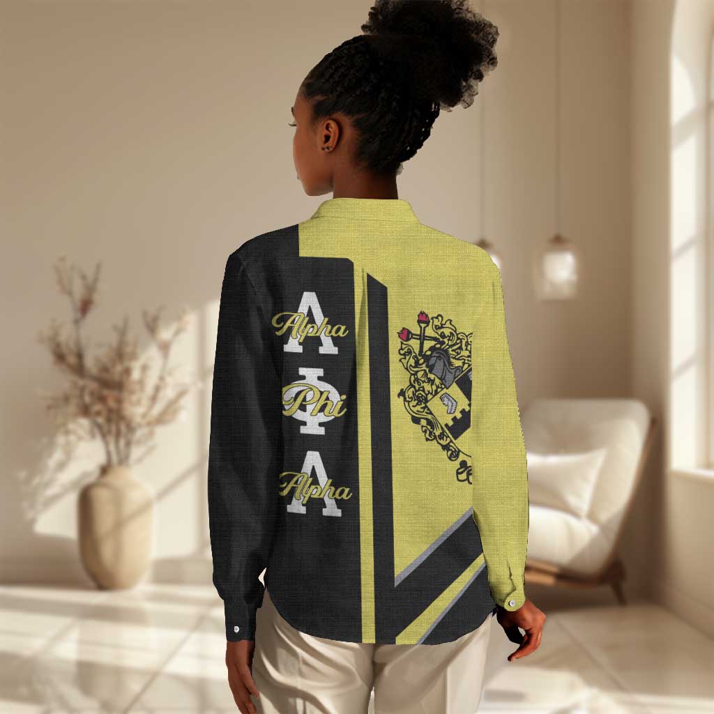 Alpha Phi Alpha Apa Half Concept Women Casual Shirt Classic Fraternity