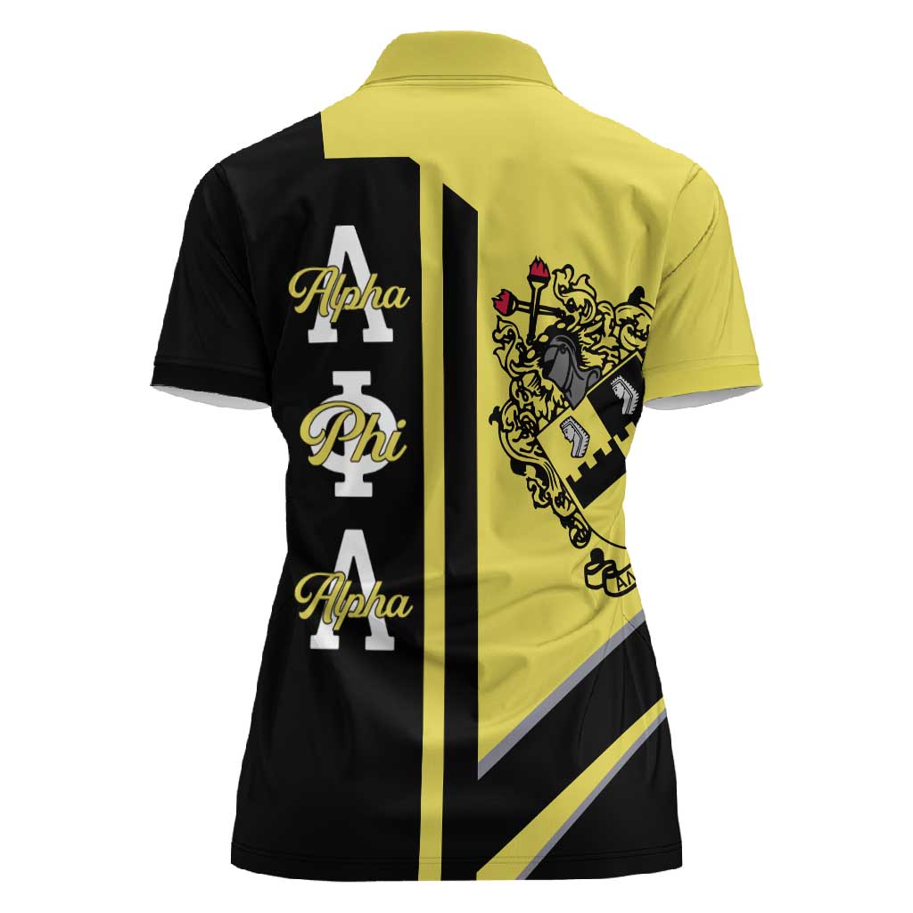 Alpha Phi Alpha Apa Half Concept Women Polo Shirt Classic Fraternity