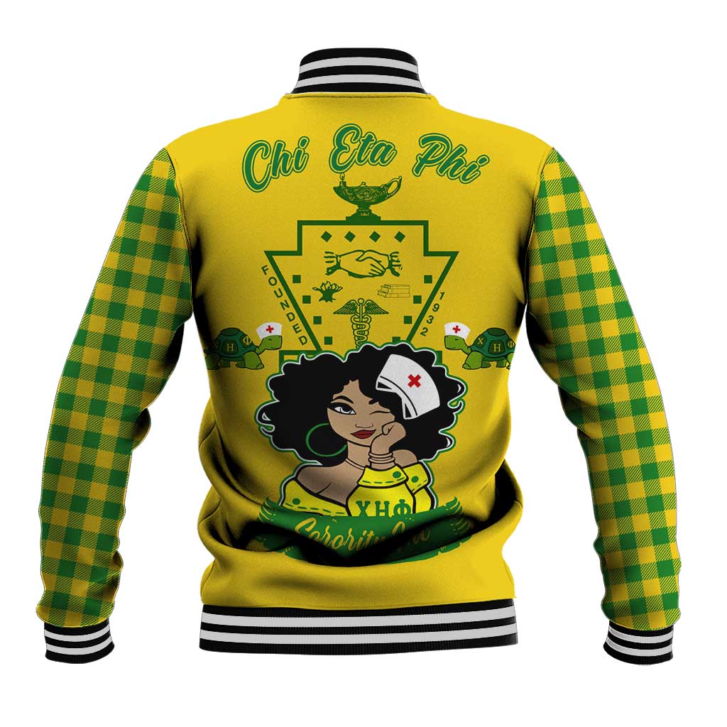 Chi Eta Phi Sorority Nurse Baseball Jacket Show Your Sorority Pride
